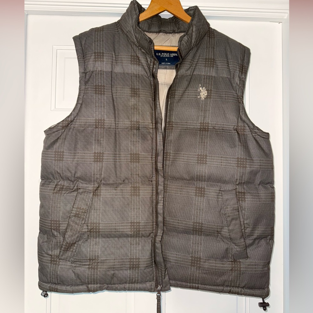 U.S. Polo Assn. Gray Checkered Jacket